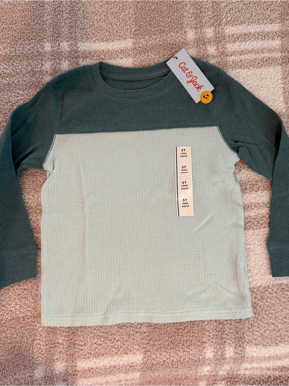 Cat & Jack Two-Tone Long Sleeve Thermal Top